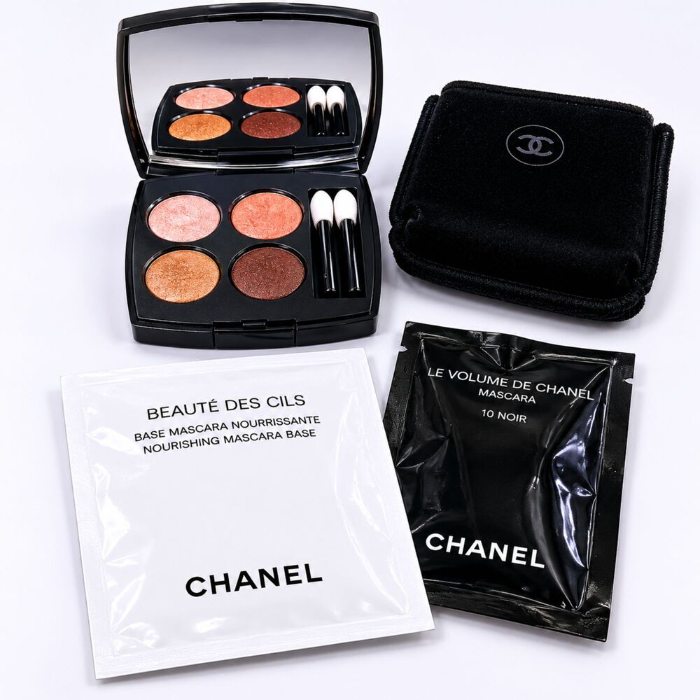 CHANEL Les 4 Ombres 79 Spices + Le Volume Mascara & Lash Base Set